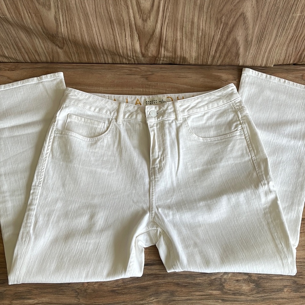 Kate Spade Broome Street Kick Flare Jeans White Women's Size 31 NWT